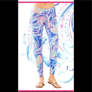 LILLY PULITZER Luxletic Weekender Jellies Be Jammin Leggings Size medium M